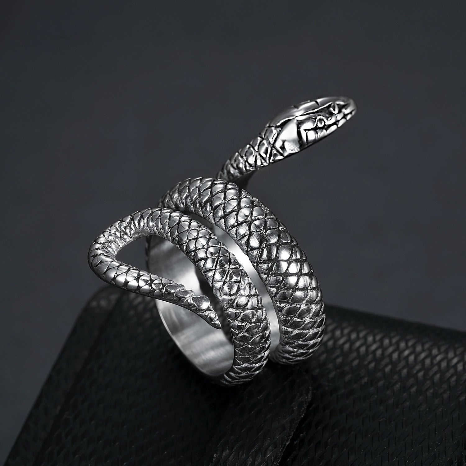 New Item Titanium Steel Men's Snake Ring