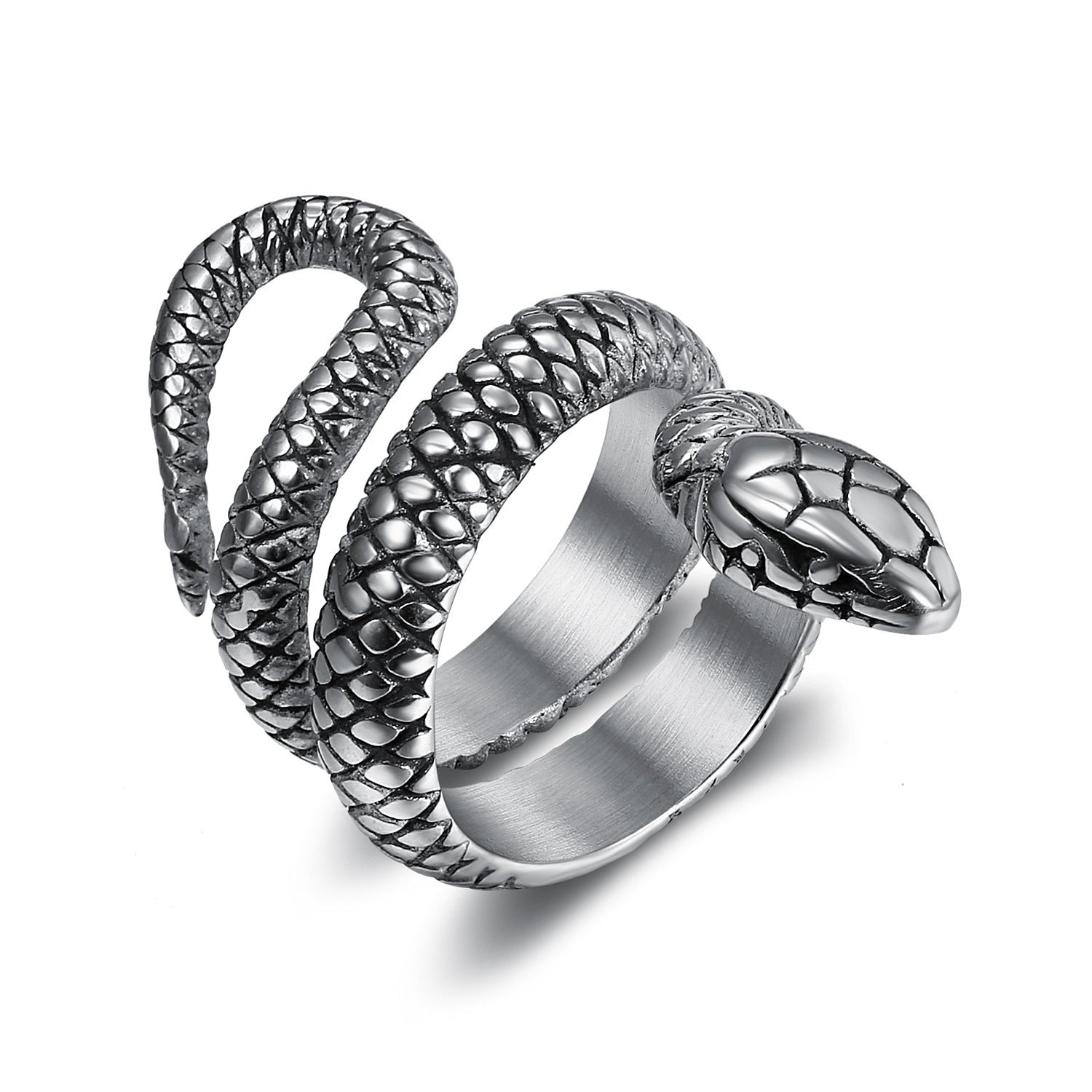 New Item Titanium Steel Men's Snake Ring