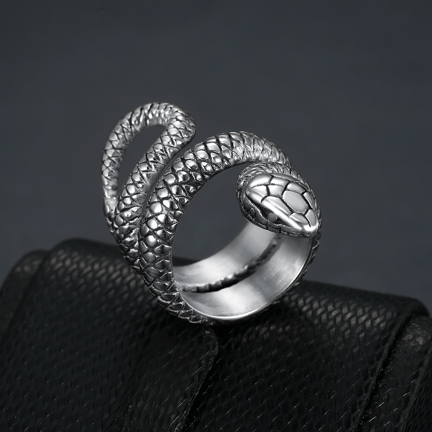 New Item Titanium Steel Men's Snake Ring